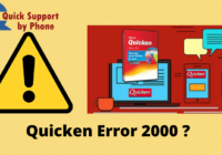 Quicken Error 2000 and Quicken Error 2001 can occur