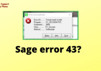 Sage error 43